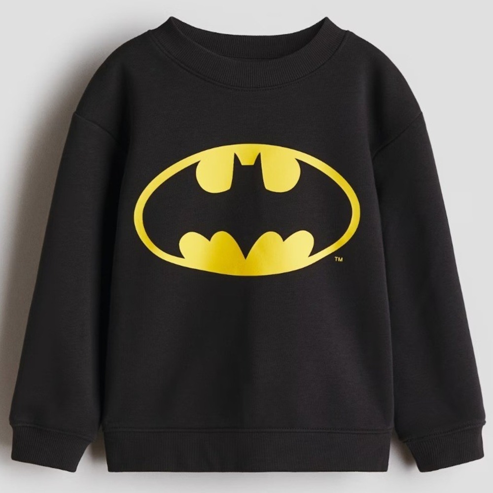 Batman XXL $45 Graphic Black Yellow DC Comics‎ Batwing Cotton Blend Sweatshirt